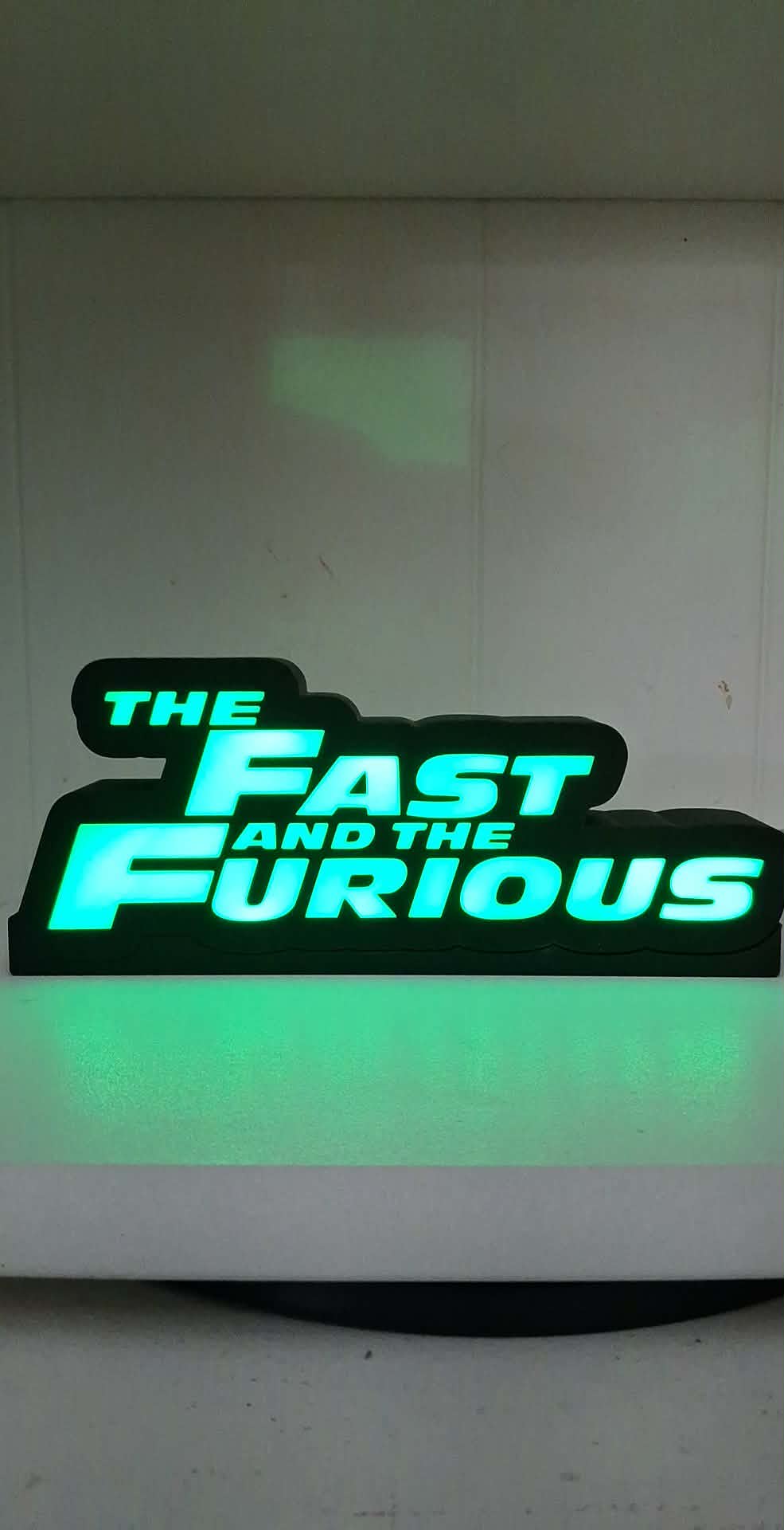 Thefast And The Furious Light LED light box – custom 3D printed – Lit Layer Creations